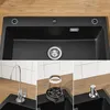 CECIPA max Spülbecken Schwarz 70x45x20 cm mit Wasserhahn Produktbild-Vorschau 6