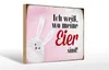 Holzschild Spruch 30x20cm Osterhase weiß wo Eier sind Produktbild-Vorschau 1