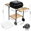 Barbecue au charbon de bois, chariot de barbecue avec Voir les images du produit 2