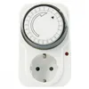 A white mechanical timer with a European-style socket. Produktbild-Vorschau