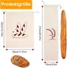 Brotbeutel Leinen, 4er Set Brotsack mit Kordelzug Baguette Produktbild-Vorschau 2