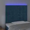 vidaXL LED Kopfteil Dunkelblau 100x5x118/128 cm Samt Produktbild-Vorschau 3