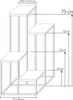 A line drawing of a multi-tiered plant stand with dimensions indicated. Anteprima dell’immagine prodotto