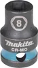 Makita E-15899 Steckschlüssel 3/8" SW8 Impact Black kurz Produktbild-Vorschau 1