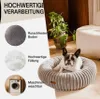 Katzenbett Hundebett Rund 80cm Kuscheliges Hundebett kleine Produktbild-Vorschau 5