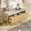 Merax Sitzbank, Schuhbank mit Sitzkissen und 2 Schubladen, Produktbild-Vorschau 4