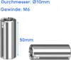 Závitová mufa M6x50mm Závitová spojka Spojovacia mufa Náhľad obrázku produktu 2