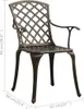 vidaXL 5dílná sada Bistro Set Litý hliník Bronz Náhled obrázku produktu 8