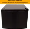 A black mini-fridge is shown against a white background. Produktbild-Vorschau