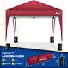 tillvex Pavillon 3x3m wasserdicht Rot | Pop-Up Faltpavillon Produktbild-Vorschau 7