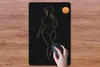 MuchoWow® Mauspad Mousepad Frau - Mond - Schwarz und Gold - Produktbild-Vorschau 3