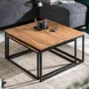 cagü: Design 2er Set Couchtische [MAILAND] Sheesham mit Produktbild-Vorschau 3