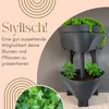 Blumentopf groß draußen Erdbeertopf Pflanzturm Blumentopf Produktbild-Vorschau 3