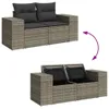 CLORIS 7-tlg. Garten-Sofagarnitur mit Kissen Grau Poly Produktbild-Vorschau 10