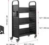 VEVOR Bücherwagen, 150 kg Tragkraft, Bibliothekswagen, 77 x Produktbild-Vorschau 8