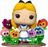 A Funko Pop! vinyl figure of Alice from Disney's Alice in Wonderland, surrounded by colorful flowers. Podgląd zdjęcia produktu