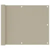 vidaXL Pare-vue pour balcon Beige 75x500 cm Tissu Oxford Voir les images du produit 7