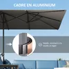 Outsunny Parasol de jardin extšŠrieur, parasol double Voir les images du produit 6