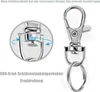 Schlüsselring Edelstahl Klein 40 Stück Karabiner Produktbild-Vorschau 4