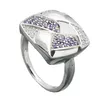 Gr. 56 - Ring 16x16mm mit Zirkonias lila-weiß matt-glänzend Produktbild-Vorschau 2