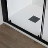 Porta doccia nicchia nero opaco scorrevole 130 cm | City Anteprima dell’immagine prodotto 4