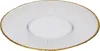 A flat glass charger plate with a gold rim and a textured surface. Anteprima dell’immagine prodotto
