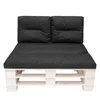A black pallet cushion set on a white background. Anteprima dell’immagine prodotto