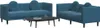 vidaXL 2-tlg. Sofagarnitur mit Kissen Blau Samt Produktbild-Vorschau 3