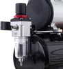 Close-up of an airbrush compressor's filter and regulator. Podgląd zdjęcia produktu