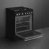 Smeg Concert CX61GMBL Cucina gas Forno Elettrico Nero A Anteprima dell’immagine prodotto 4