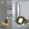 A product image showing a portable LED work light with dimensions and features highlighted. Produktbild-Vorschau