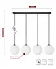 Led Pendelleuchte - 4-flammig Deckenleuchte schwarz 15W, G9 Produktbild-Vorschau 4