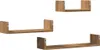 Three wooden shelves are displayed against a white background. Produktbild-Vorschau