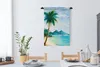 MuchoWow® Wandteppich Wandbehang Strand - Palme - Berg Produktbild-Vorschau 3
