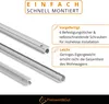 Kederleiste aus Aluminium 90 Grad Ø9 mm Set 3 x 1,2 m mit Produktbild-Vorschau 3