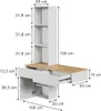 Schminktisch Vicco Melora Weiß/Eiche 100 cm, Model 57981 Produktbild-Vorschau 3
