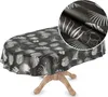 Tischdecke Wachstuch Premium Blumen Grau Robust Produktbild-Vorschau 1
