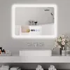 Badspiegel mit Beleuchtung 80x60cm LED Spiegel mit Uhr | Produktbild-Vorschau 10