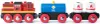 Woody Woody Lokomotive + 2 Güterwagen 91898 Produktbild-Vorschau 1