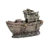 Aquarium Mini versunkenes Schiff Harz Boot Modell Aquarium Produktbild-Vorschau 2