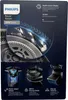 The image shows the packaging of a Philips electric shaver, highlighting its features with diagrams and text. Produktbild-Vorschau