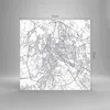 Bilder auf glas - Einteilig - Stadt Karte Rom - 70x70cm - Produktbild-Vorschau 3