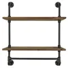 Regal Wandregal Industriestil 2 Ebenen Holz Rohr Produktbild-Vorschau 7