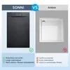 A comparison image showing two shower trays, one branded SONNI and the other generic. Produktbild-Vorschau