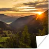 MuchoWow® Poster Alpen - Berg - Sonne 50x50 cm - Produktbild-Vorschau 1