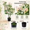 KOMFOTTEU 90cm Kunstbaum mit Rosa Blüten, Künstlicher Produktbild-Vorschau 2