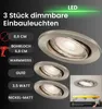 Briloner LED Einbauleuchten nickel 3er-Set 3xLED/GU10/5W Produktbild-Vorschau 1