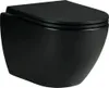 A black wall-mounted toilet. Náhled obrázku produktu