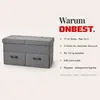 ONBEST Sitzbank mit Stauraum | 2 Schubladen | Grau | 110 kg Produktbild-Vorschau 11