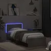 A bedroom scene with a bed featuring LED lighting. Voir les images du produit